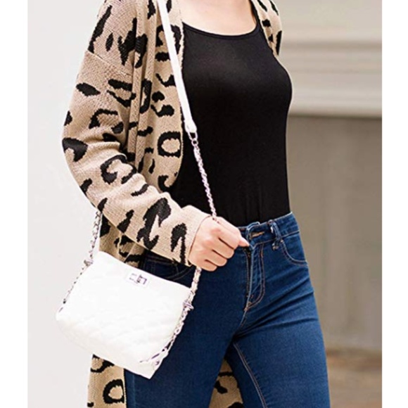 Long Oversized Leopard Print Cardigan with Pockets - Picture 3 of 5